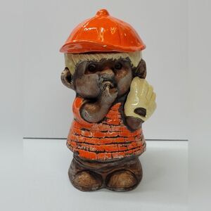 Vintage Treasure Craft Ceramic Boy w/Baseball Cap, Glove & Finger in His Mouth